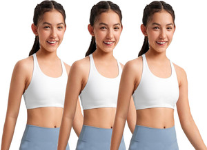 braafee girls non padded fully stretchable high coverage bra multicolor girls sports non padded bra