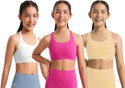 BRAAFEE Pack of 3 Girls Non Padded fully stretchable High Coverage Bra (Multicolor) Girls Sports Non Padded Bra