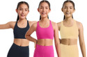 BRAAFEE Pack of 3 Girls Non Padded fully stretchable High Coverage Bra (Multicolor) Girls Sports Non Padded Bra