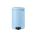 Brabantia New Icon Step Trash Can (5.3 Gal/Dreamy Blue) Soft Closing Kitchen Garbage/Recycling Can with Removable Bucket