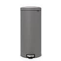 Brabantia New Icon Step Trash Can (8 Gal/Mineral Concrete Gray) Soft Closing Kitchen Garbage/Recycling Can with Removable Bucket