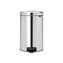 Brabantia New Icon Step Trash Can (5.3 Gal/Brilliant Steel) Soft Closing Kitchen Garbage/Recycling Can with Removable Bucket