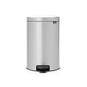 Brabantia New Icon Step Trash Can (5.3 Gal/Metallic Gray) Soft Closing Kitchen Garbage/Recycling Can with Removable Bucket