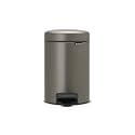 Brabantia Step-On XS Trash Can | Platinum | 0.8 Gallon / 3L | Bathroom, Bedroom, Office Trash Can with Light Pedal Opening, Handle &amp; Removable Inner Bucket | 6.6 x 9.3 x 10.4 | + Trash Bags