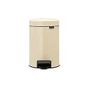 Brabantia New Icon Step Trash Can (5.3 Gal/Almond) Soft Closing Kitchen Garbage/Recycling Can with Removable Bucket