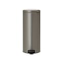 Brabantia New Icon Step Trash Can (8 Gal/Platinum) Soft Closing Kitchen Garbage/Recycling Can with Removable Bucket