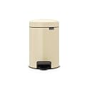 Brabantia New Icon Step Trash Can (0.8 Gal/Almond) Soft Closing Kitchen Garbage/Recycling Can with Removable Bucket