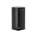 Brabantia NewIcon Step-On Soft Closing Kitchen Garbage/Recycling Can with Removable Bucket, 3.2 Gal, Matt Black
