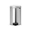 Brabantia Pedal Bin newIcon with Plastic Inner Bucket, 12 Litre - Matt Steel
