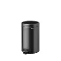 Brabantia Step-On Small Trash Can | Confident Gray | 3.2 Gallon / 12L | Bathroom, Bedroom, Office Trash Can, Light Pedal Opening, Handle &amp; Removable Inner Bucket | 9.9 x 13.3 x 16.2 | + Trash Bags