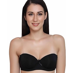 Brachy Womens Polycotton Padded Underwire Strapless Bra