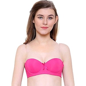 Brachy Womens Polycotton Padded Underwire Strapless Bra