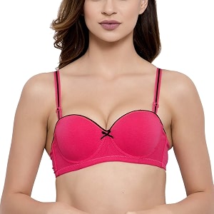Brachy Womens T-Shirt Demi Cup Padded Underwired