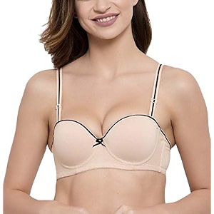 Brachy Womens T-Shirt Demi Cup Padded Underwired