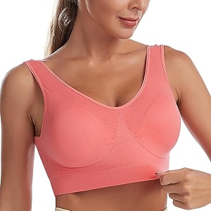 brachy womens women39s cotton amp elastane non-padded non-wired workout supportive seamless wireless yoga air bra
