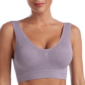 brachy womens women39s cotton amp elastane non-padded non-wired workout supportive seamless wireless yoga air bra