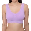 Brachy Womens Women's Cotton &amp; Elastane Non-Padded Non-Wired Workout Supportive Seamless Wireless Yoga Air Bra