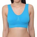 Brachy Womens Women's Cotton &amp; Elastane Non-Padded Non-Wired Workout Supportive Seamless Wireless Yoga Air Bra