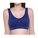 Brachy Womens Women's Cotton &amp; Elastane Non-Padded Non-Wired Workout Supportive Seamless Wireless Yoga Air Bra