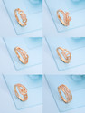 brado jewellery Brass Diamond Enamel, Gold Plated Ring