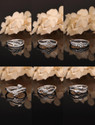 brado jewellery Silver 6 Pcs AD American Diamond Adjustable Rings Combo Set for Women & Girls Brass Diamond Brass Plated Ring