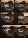 brado jewellery Silver 6 Pcs AD American Diamond Adjustable Rings Combo Set for Women & Girls Brass Diamond Silver, Sterling Silver Plated Ring