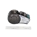 Brady Authentic (M21-131-595-WT) All-Weather Vinyl Label for Indoor/Outdoor ID, Lab and Equipment Labeling, White on Black- for M210, M210-LAB, M211, BMP21-PLUS and BMP21-LAB Printers, .5" H, 1" W