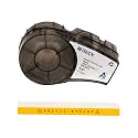 Brady Authentic (M21-250-595-YL) All-Weather Vinyl Label for Indoor/Outdoor ID, Lab and Equipment Labeling, Black on Yellow- For M210, M210-LAB, M211, BMP21-PLUS and BMP21-LAB Printers, .25" W, 21' L