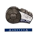 Brady Authentic (M21-375-595-BL) All-Weather Vinyl Label for Indoor/Outdoor ID, Lab and Equipment Labeling, White on Blue- For M210, M210-LAB, M211, BMP21-PLUS and BMP21-LAB Printers, .375" W, 21' L