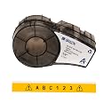 Brady Authentic (M21-375-595-YL) All-Weather Vinyl Label for Indoor/Outdoor ID, Lab and Equipment Labeling, Black on Yellow- For M210, M210-LAB, M211, BMP21-PLUS and BMP21-LAB Printers, .375" W, 21' L