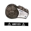 Brady Authentic (M21-500-595-BK) All-Weather Vinyl Label for Indoor/Outdoor ID, Lab and Equipment Labeling, White on Black- For M210, M210-LAB, M211, BMP21-PLUS and BMP21-LAB Printers, .5" W, 21' L