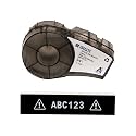 Brady Authentic (M21-750-595-BK) All-Weather Vinyl Label for Indoor/Outdoor ID, Lab and Equipment Labeling, White on Black- For M210, M210-LAB, M211, BMP21-PLUS and BMP21-LAB Printers, .75" W, 21' L
