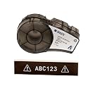 Brady Authentic (M21-750-595-BR) All-Weather Vinyl Label for Indoor/Outdoor ID, Lab and Equipment Labeling, White on Brown- ForM210, M210-LAB, M211, BMP21-PLUS and BMP21-LAB Printers, .75" W, 21' L