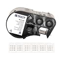 Brady Authentic (M4-11-499) Aggressive Adhesive Multi-Purpose Nylon Labels 0.5" H x 0.75" W Black on White, 220 Labels. for use with the BMP41, BMP51, and M511 Label Printers
