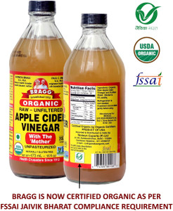 bragg organic raw-unfiltered apple cider vinegar with the mother imported from usa vinegar 473 ml