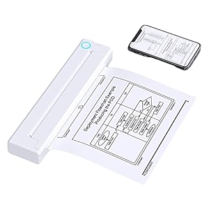 brago iprint wireless portable printer bluetooth inkless thermal printer mini compact a4 thermal paper printer white