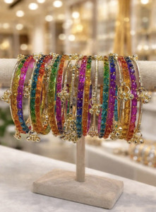 Braha Alloy Gold-plated Bangle Set