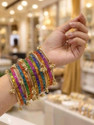 Braha Alloy Gold-plated Bangle Set