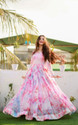 BrahmaniFabric Floral Print Printed Georgette Stitched Anarkali
