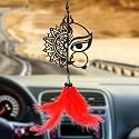 Car Hanging Accessories - Rear View Mirror Hanging Accessories Good Luck Dream Catcher for Car, Balcony and Room, Om Namah Shivay (Devi Maa)