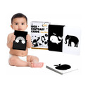 BRAIN BASKET High Contrast Baby Flash Cards, Black & White Cards for Newborns (0-12 Months)