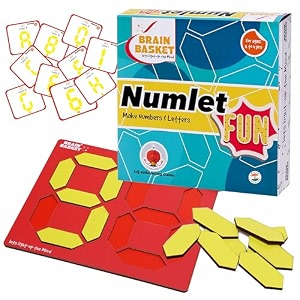 numlet fun alphabets number blocks puzzle create numbers and alphabet letters with flash cards  montessori educational learning board game for kids - ages 2 years