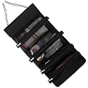 Brain Freezer Double Layer Travel Cosmetic Bag Makeup Pouch for Women Travel Organizer Cosmetics Case Toiletry Bags for Girls_ Black