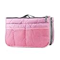 Brain Freezer Cosmetic Makeup Kit Storage Organizer Drawstring Travel Toiletry Vanity Bag Big Compartment, Makeup Brush Holder Portable (Black)
