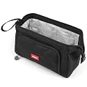 Brain Freezer Large Capacity Pencil Pouch for Girls and Boys, Aesthetic Canvas Geometry Pencil Box, Big Pouches for Stationary, Organize Markers Pens, Stationery Bags for School College Office (Black)