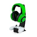 BRAINWAVZ Headphone Stand &amp; Game Controller Holder – Sleek Headset Hanger &amp; Gamepad Stand for Xbox, PlayStation, Legacy, Retro &amp; More – (UGDS16)