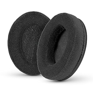 brainwavz velor replacements ear pads - for ath-m50x shure akg hifiman ath philips fostex velour memory foam earpads amp many over the ear headphones oval black