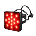 Brake Light Trailer Hitch Cover, 12 V Super Bright Square Tail Light, Towing Hitch Lighting Accessories Fits 2" Receiver, Universal for Towing Truck RV and SUV (Red)