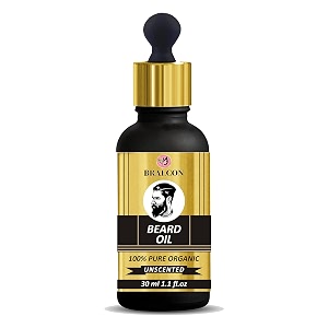 bralcon beard oil - 30ml  100 pure amp organic beard oil for growing beard faster with almond  beard growth oil for men