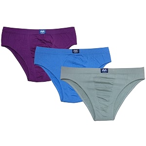 Bralux Mens Briefs Combed Cotton Solid Underwear